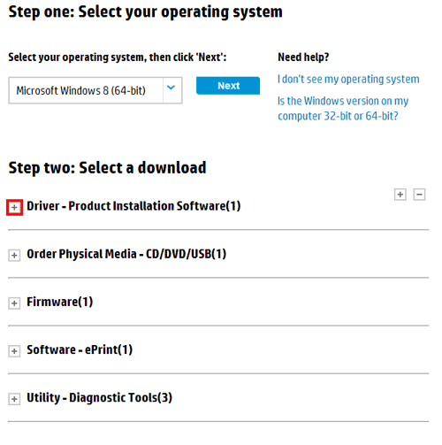 HP Driver Software Choices